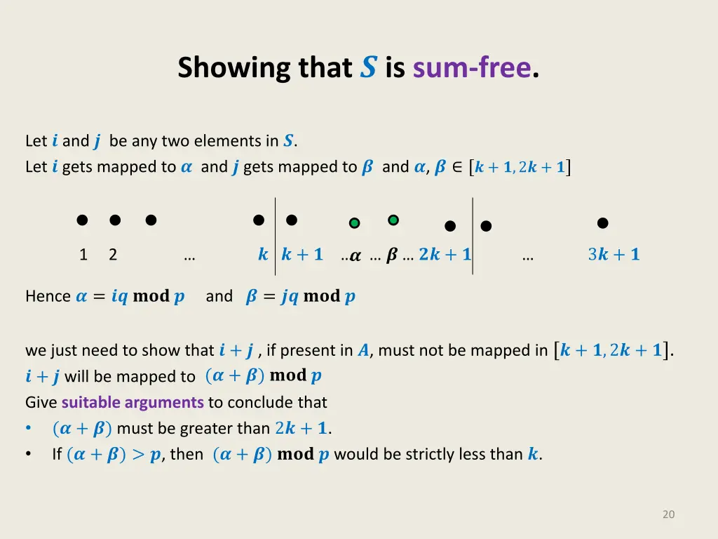 showing that is sum free