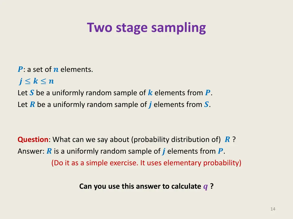 two stage sampling