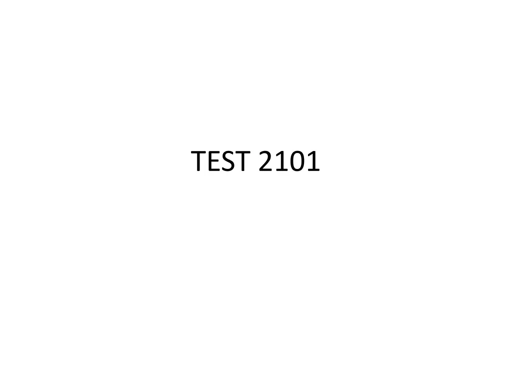 test 2101
