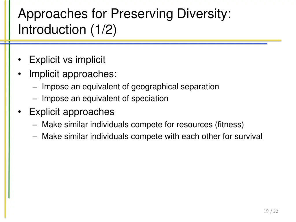 approaches for preserving diversity introduction