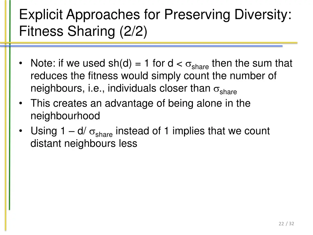 explicit approaches for preserving diversity 1