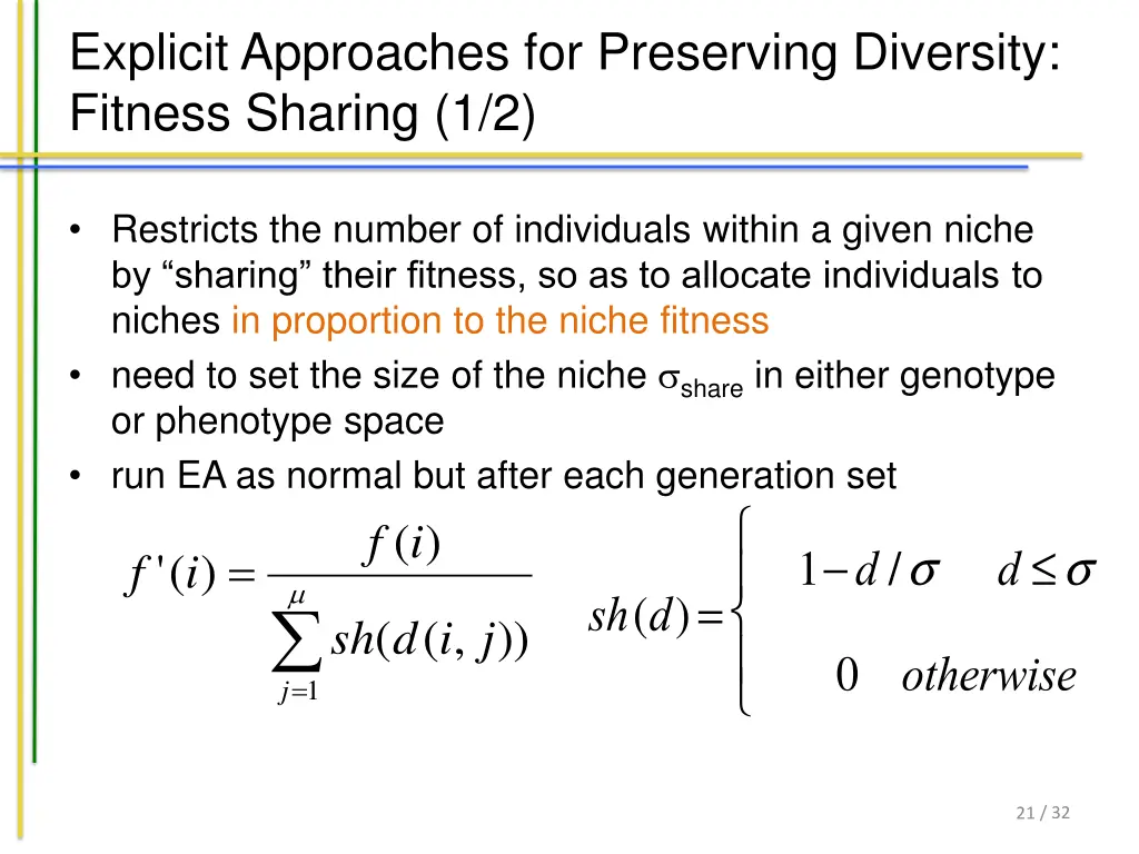 explicit approaches for preserving diversity