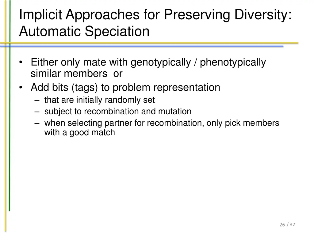 implicit approaches for preserving diversity
