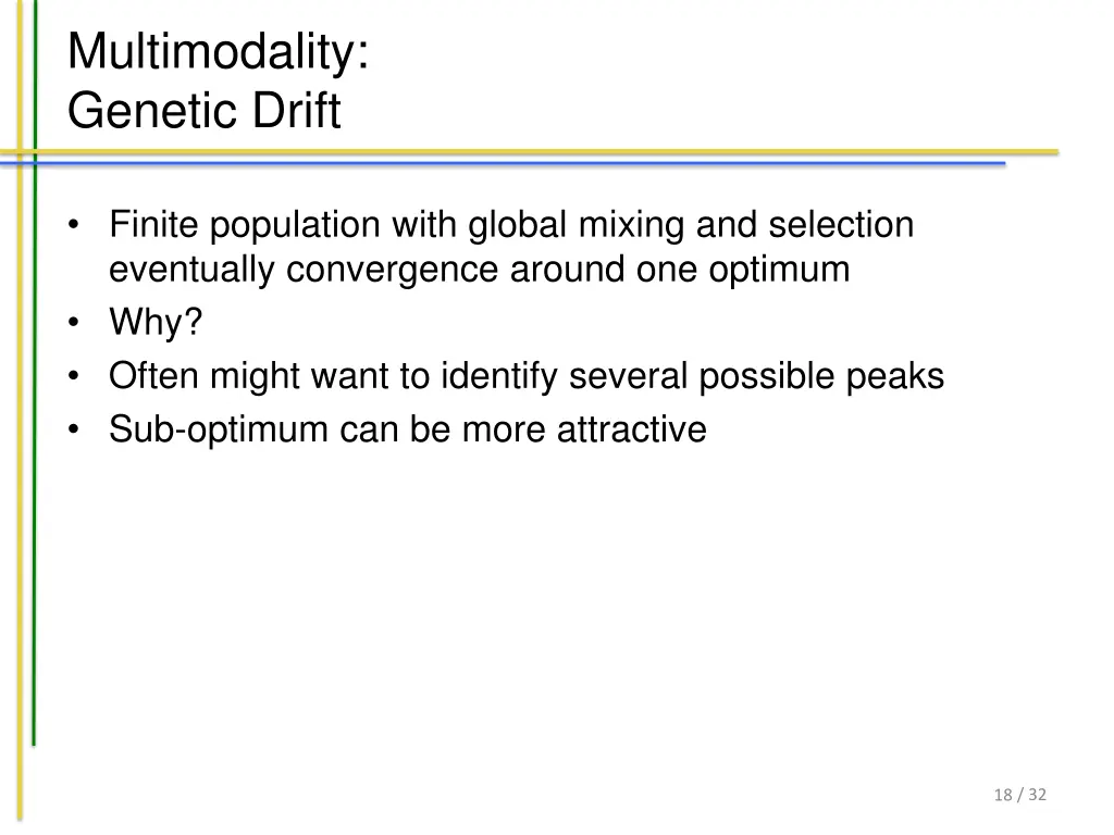 multimodality genetic drift