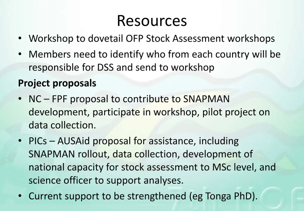 resources