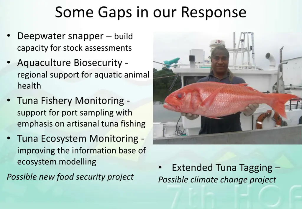 some gaps in our response