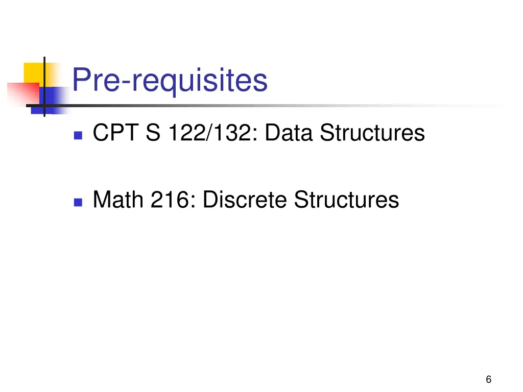 pre requisites