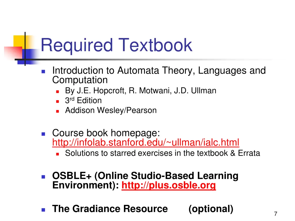 required textbook