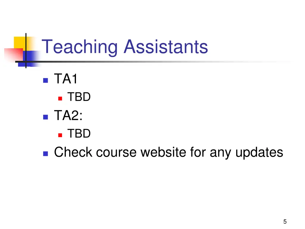 teaching assistants