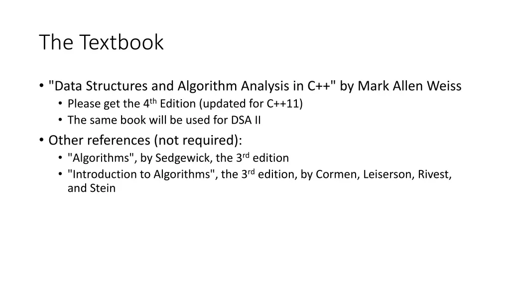 the textbook