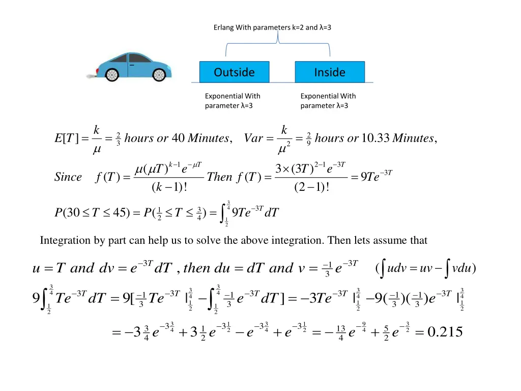 erlang with parameters k 2 and 3