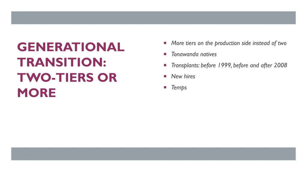 more tiers on the production side instead of two