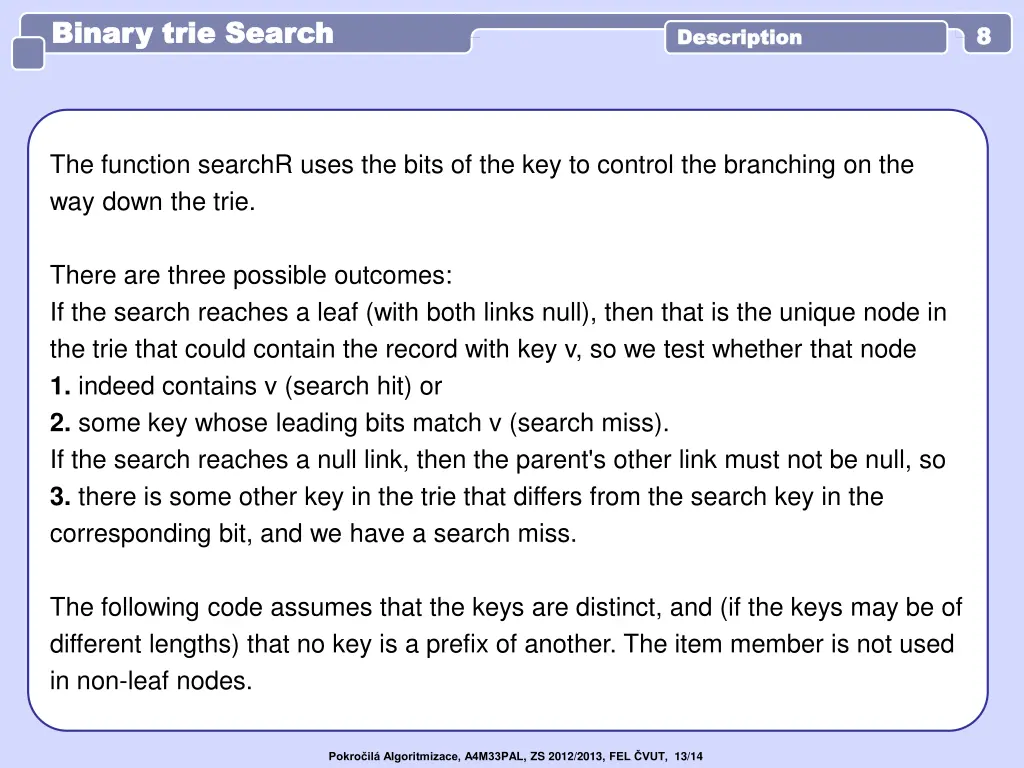 binary trie search binary trie search