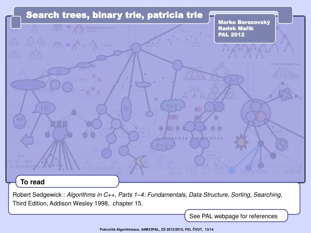 search trees binary trie patricia trie search