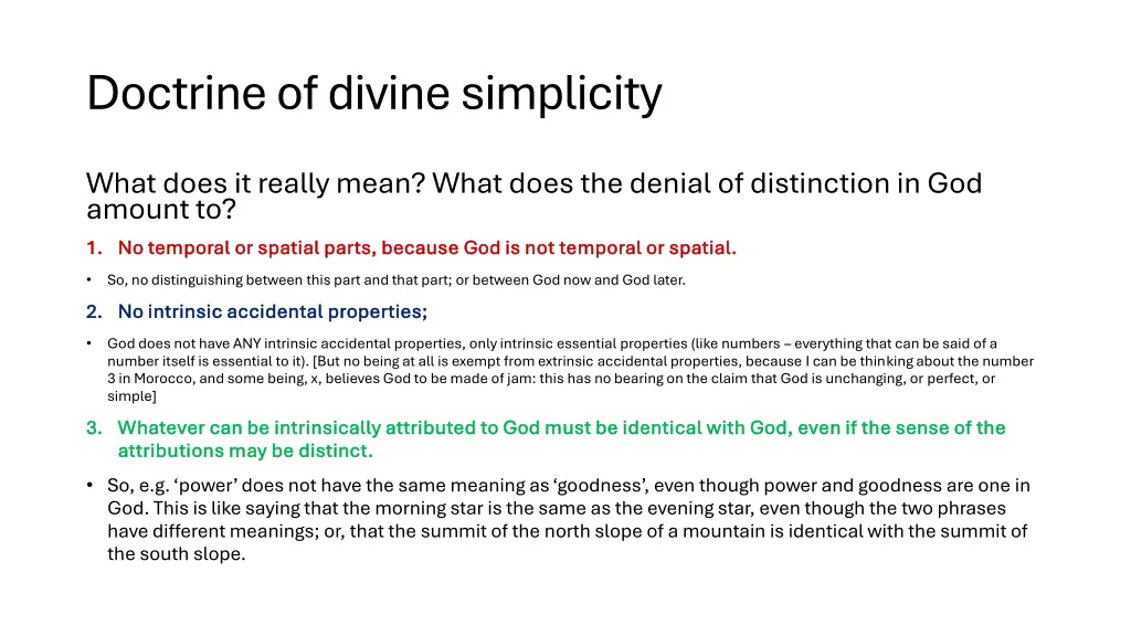 doctrine of divine simplicity 1