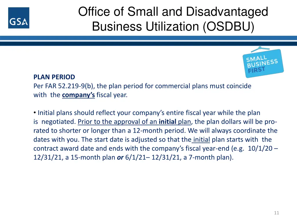 office of small and disadvantaged business 10