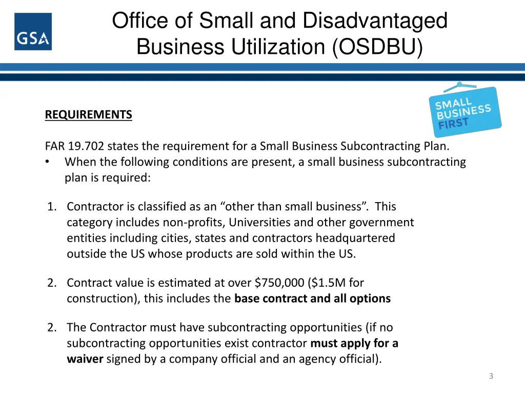 office of small and disadvantaged business 2
