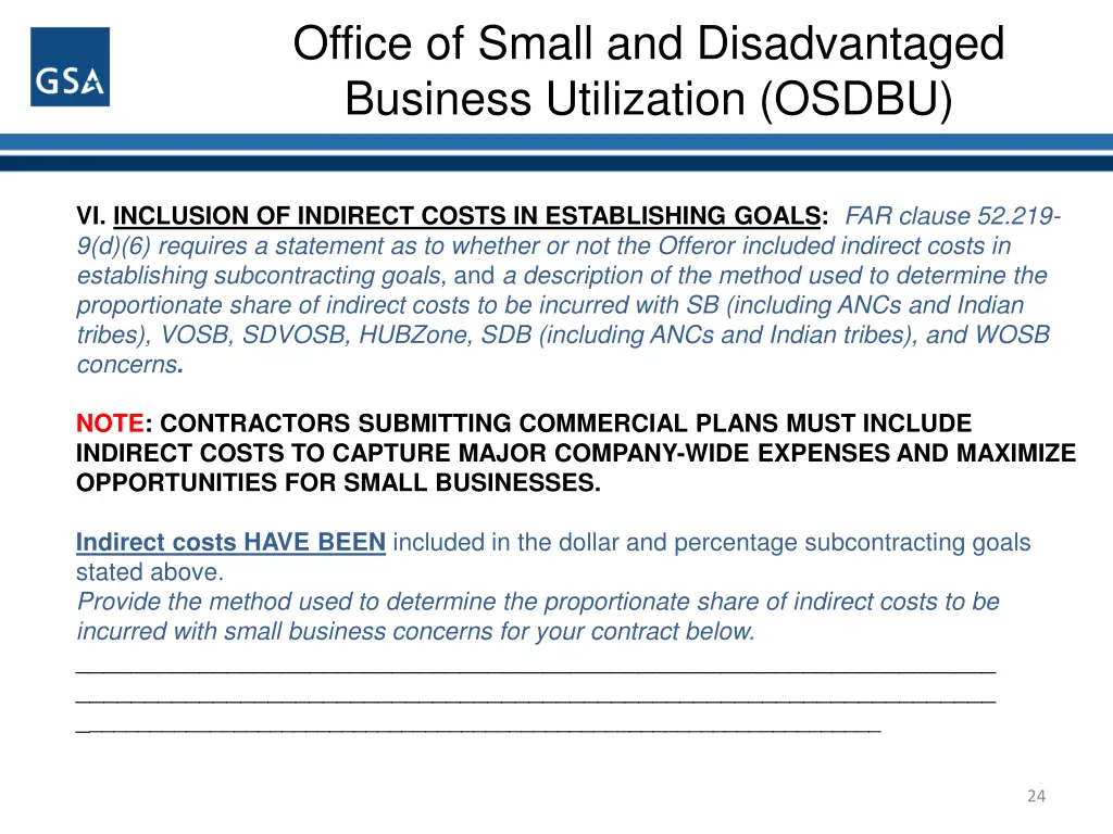 office of small and disadvantaged business 22