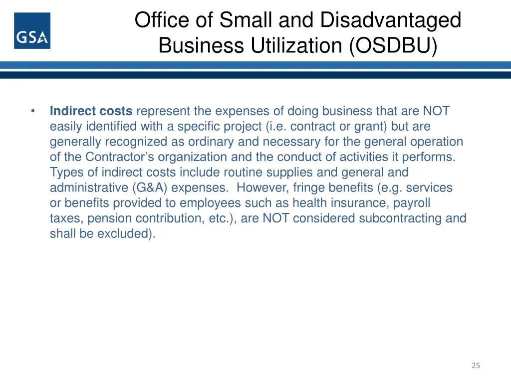 office of small and disadvantaged business 23