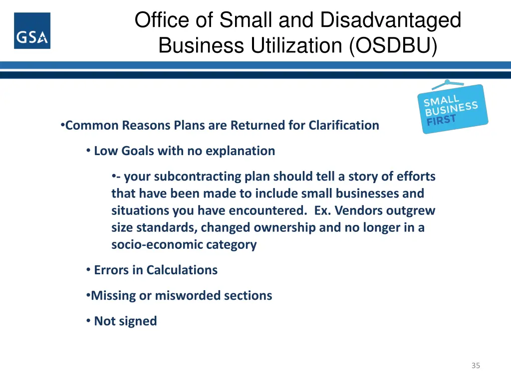 office of small and disadvantaged business 33