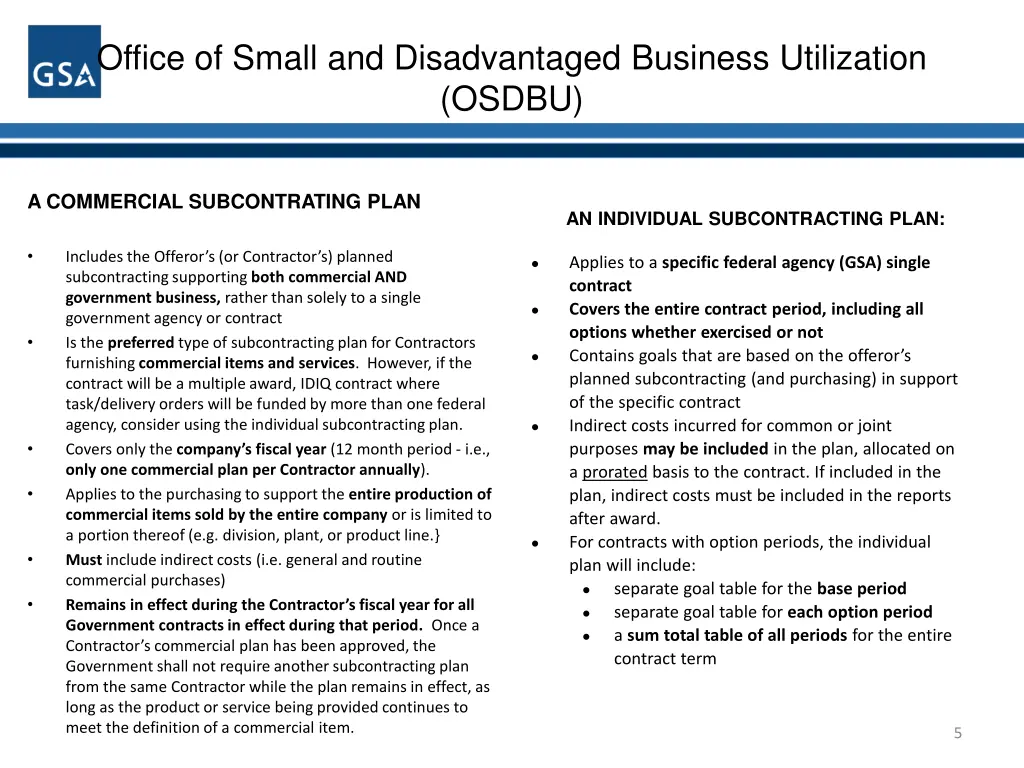 office of small and disadvantaged business 4