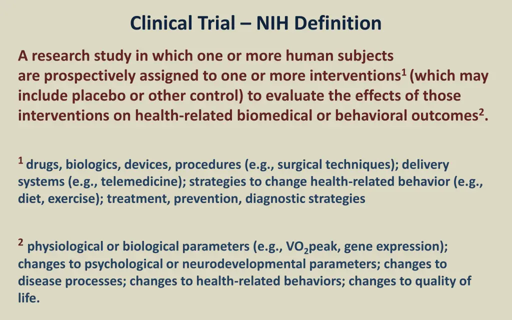 clinical trial nih definition