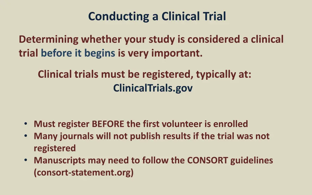 conducting a clinical trial 1