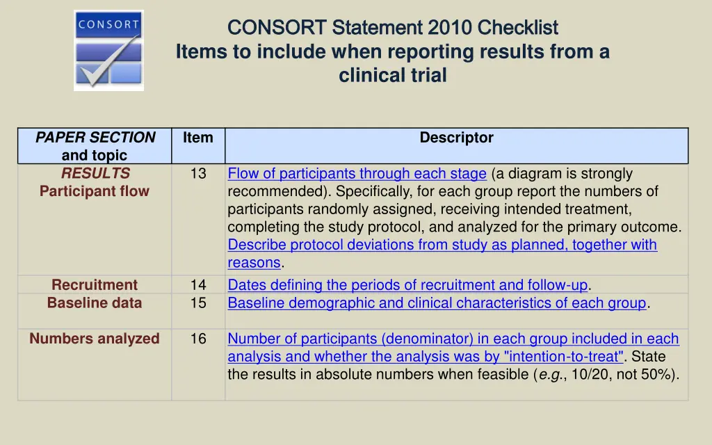 consort statement 2010 checklist consort 2