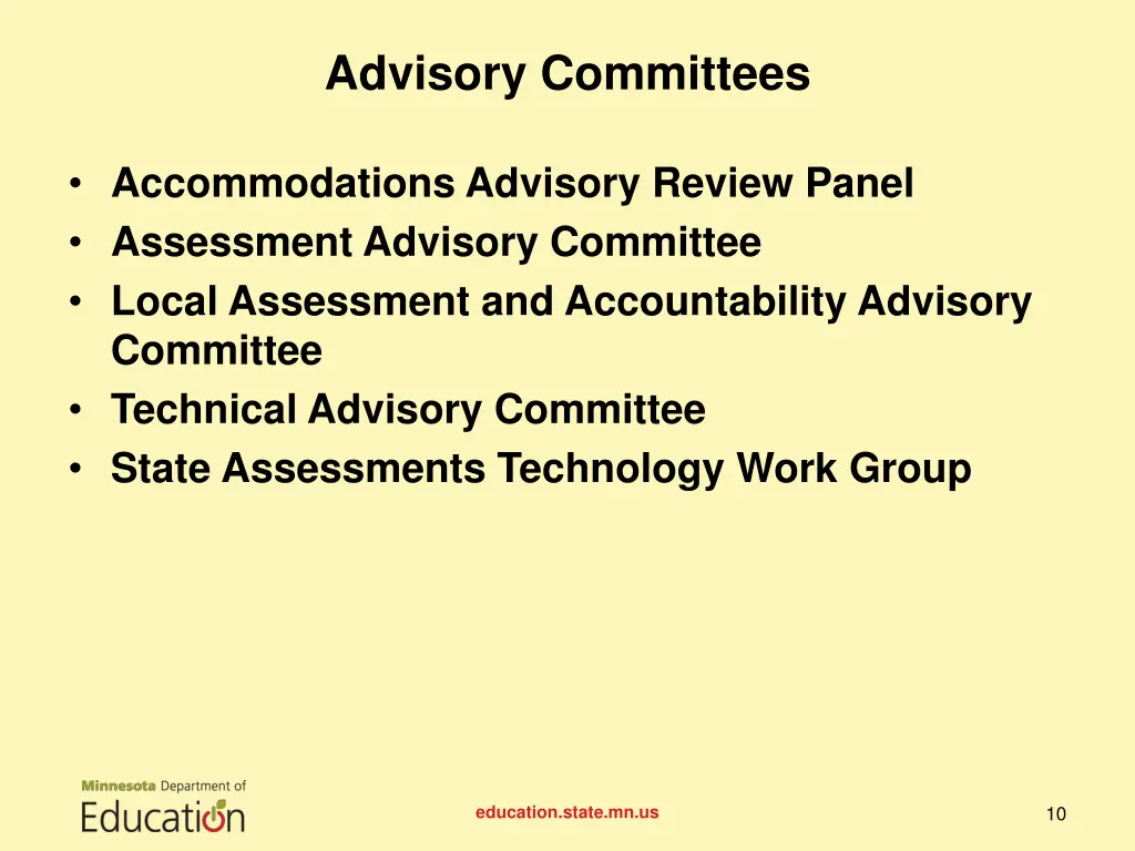 advisory committees