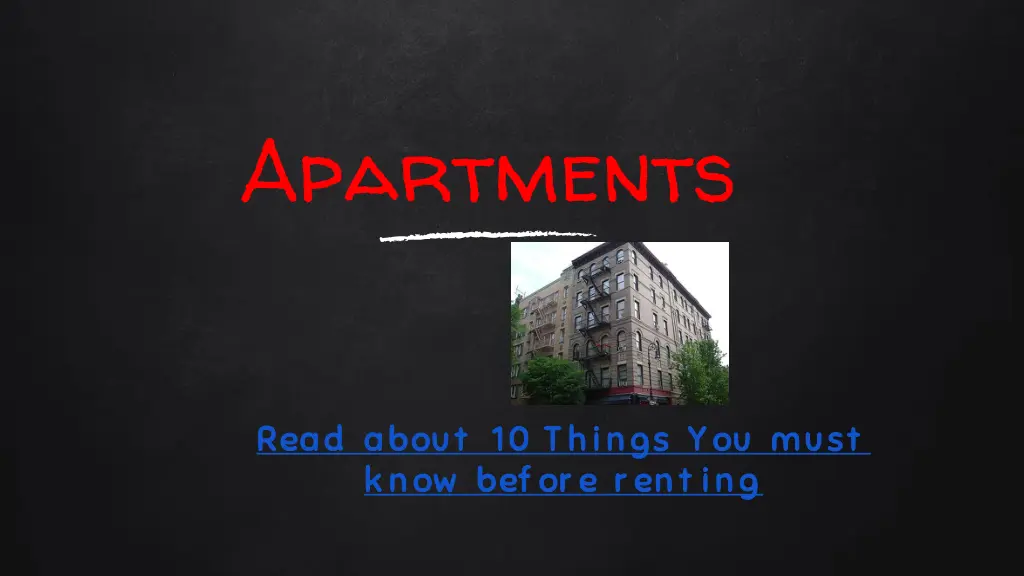 apartments
