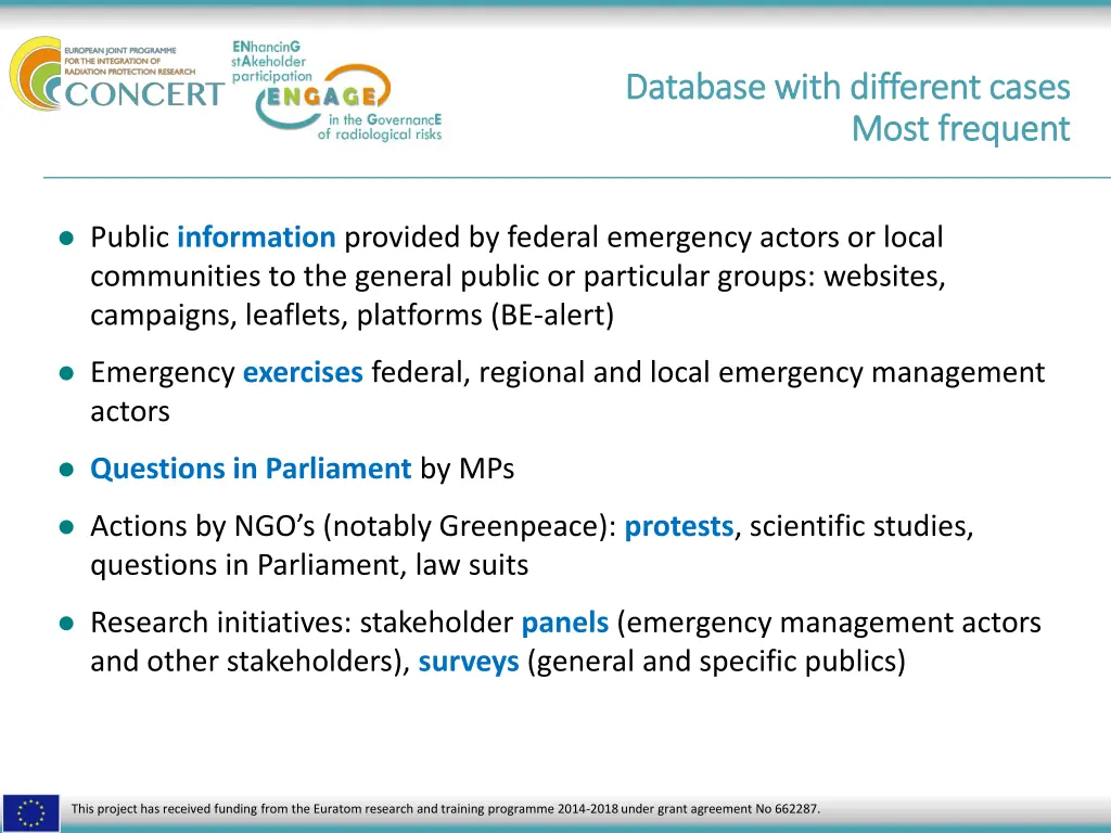 database with different cases database with