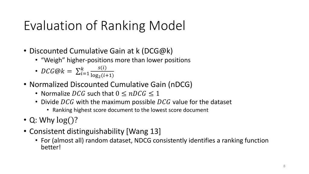 evaluation of ranking model 4