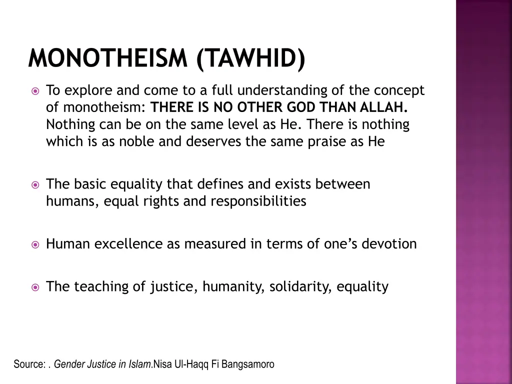 monotheism tawhid