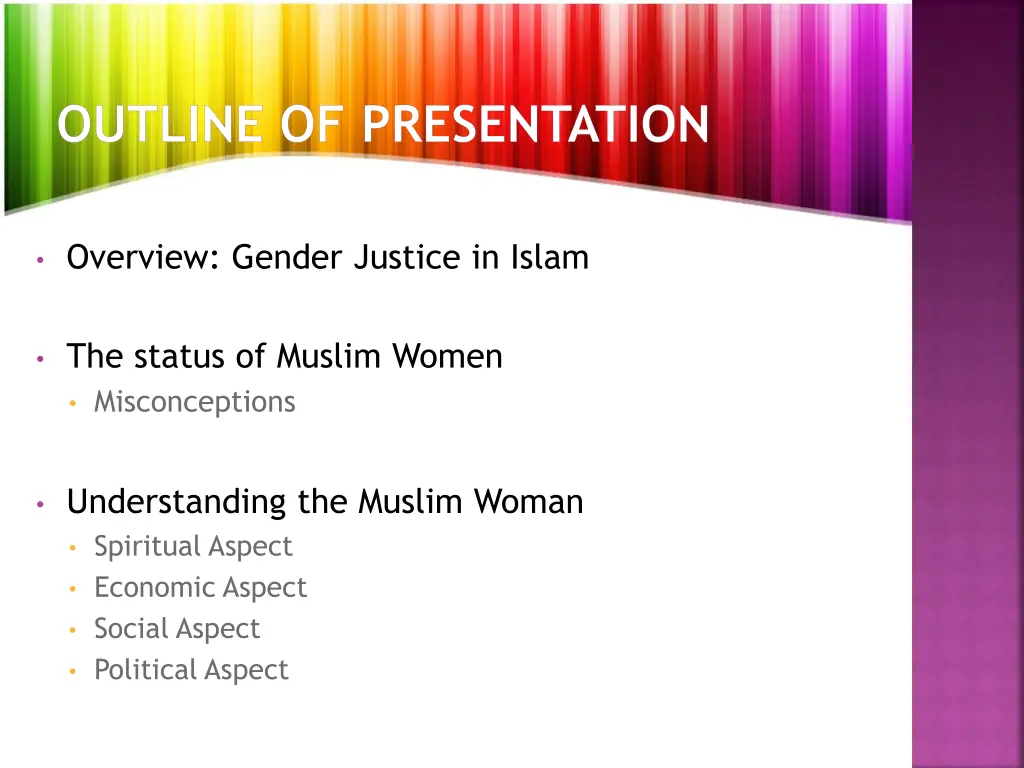 outline of presentation