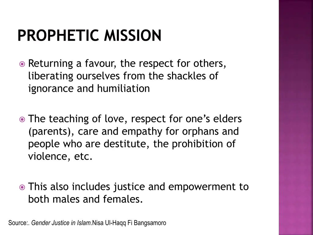 prophetic mission