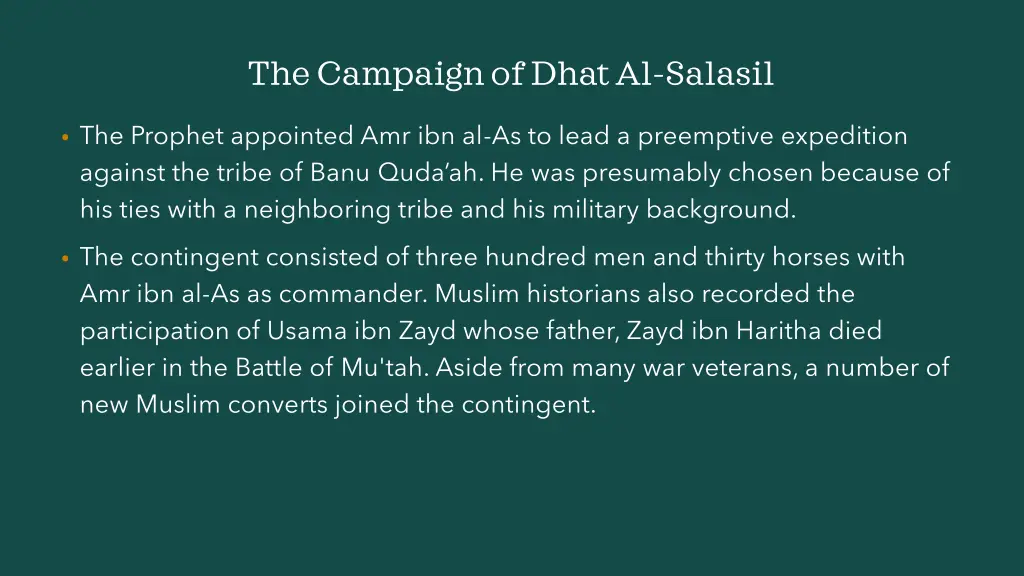 the campaign of dhatal salasil 2