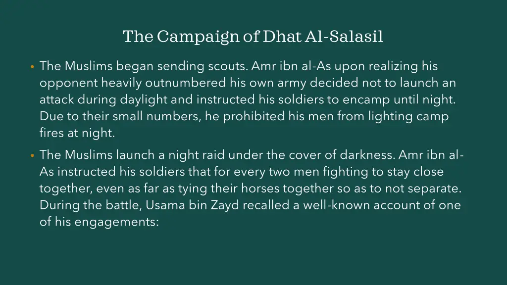 the campaign of dhatal salasil 4