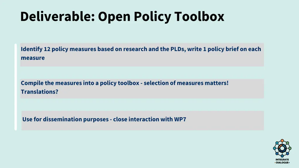 deliverable open policy toolbox