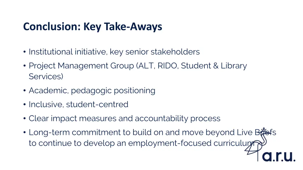conclusion key take aways
