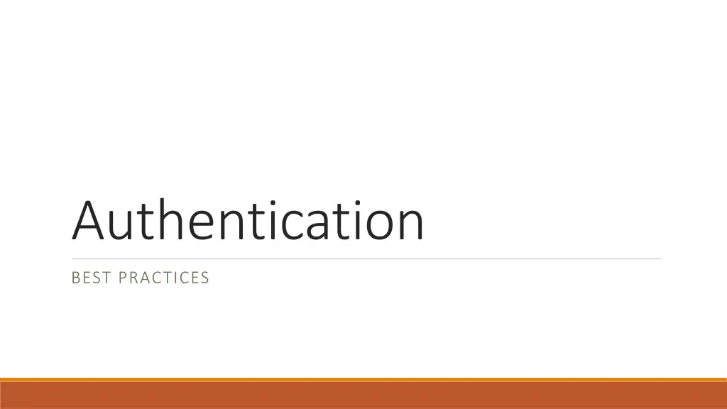 authentication