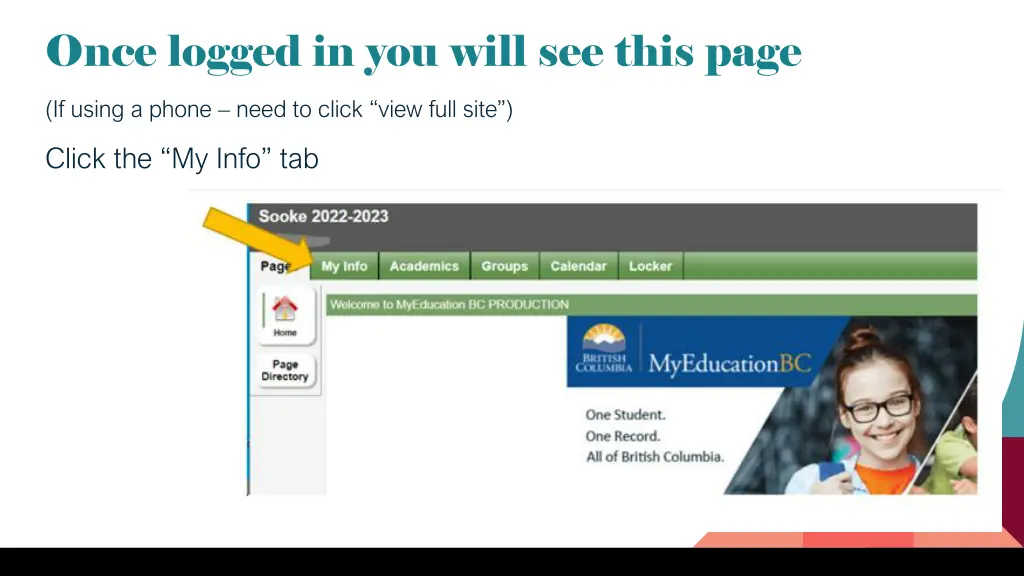 once logged in you will see this page