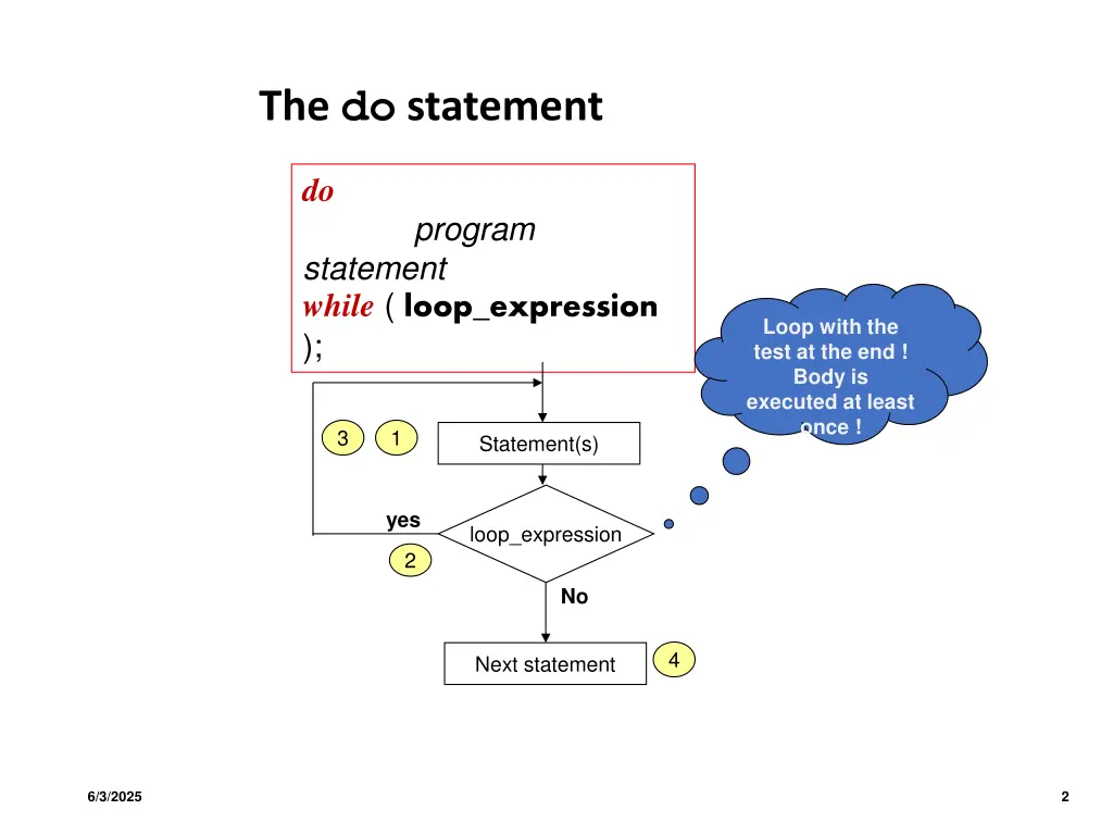 the do statement