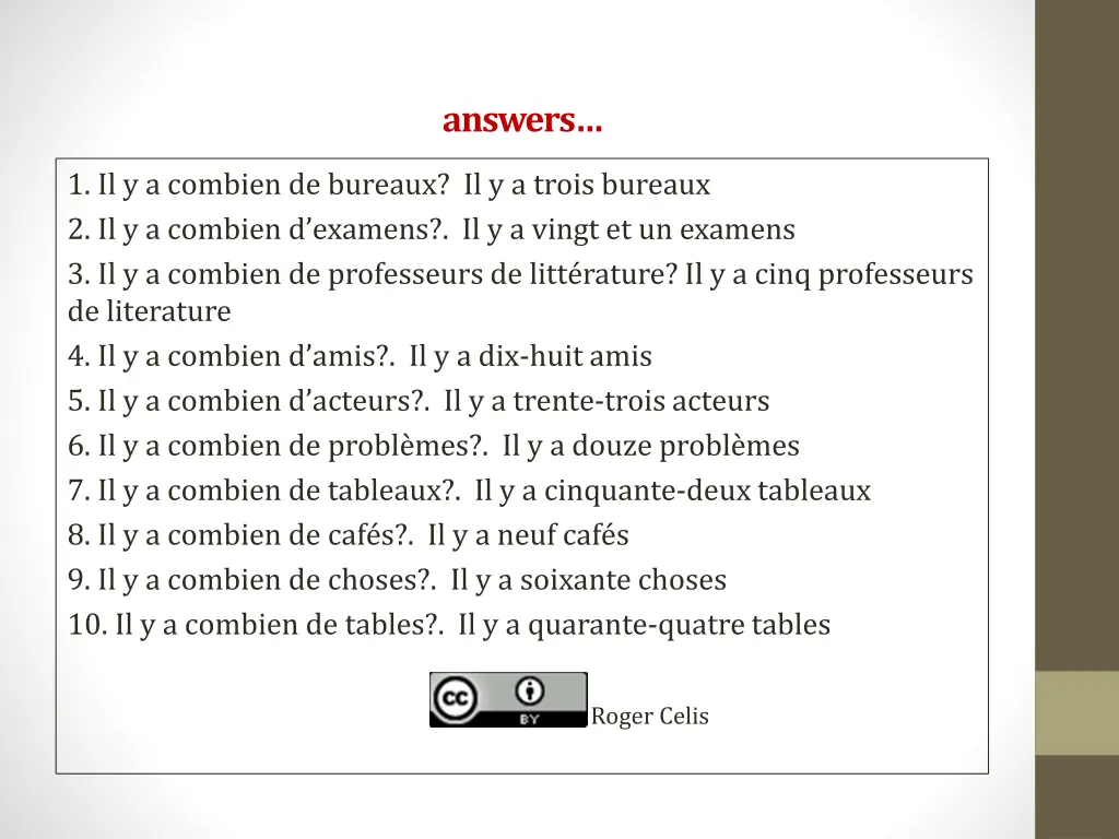 answers