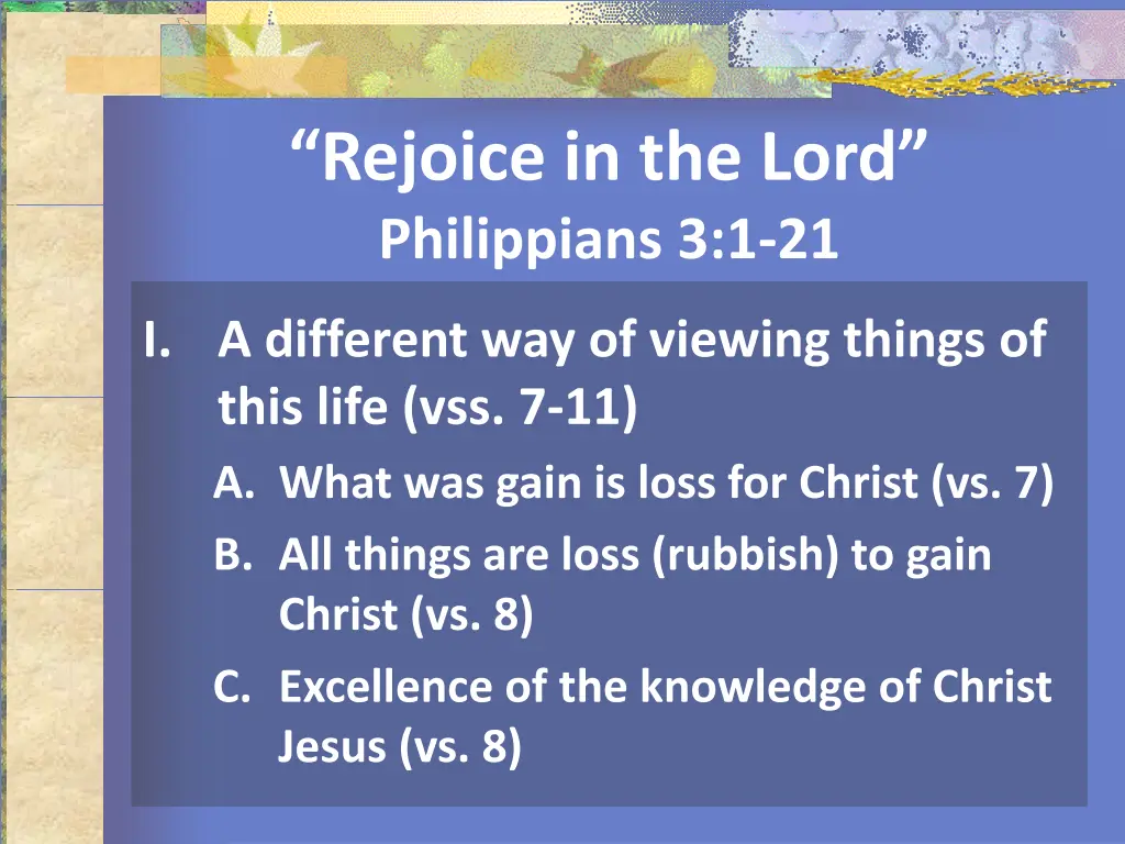 rejoice in the lord philippians 3 1 21