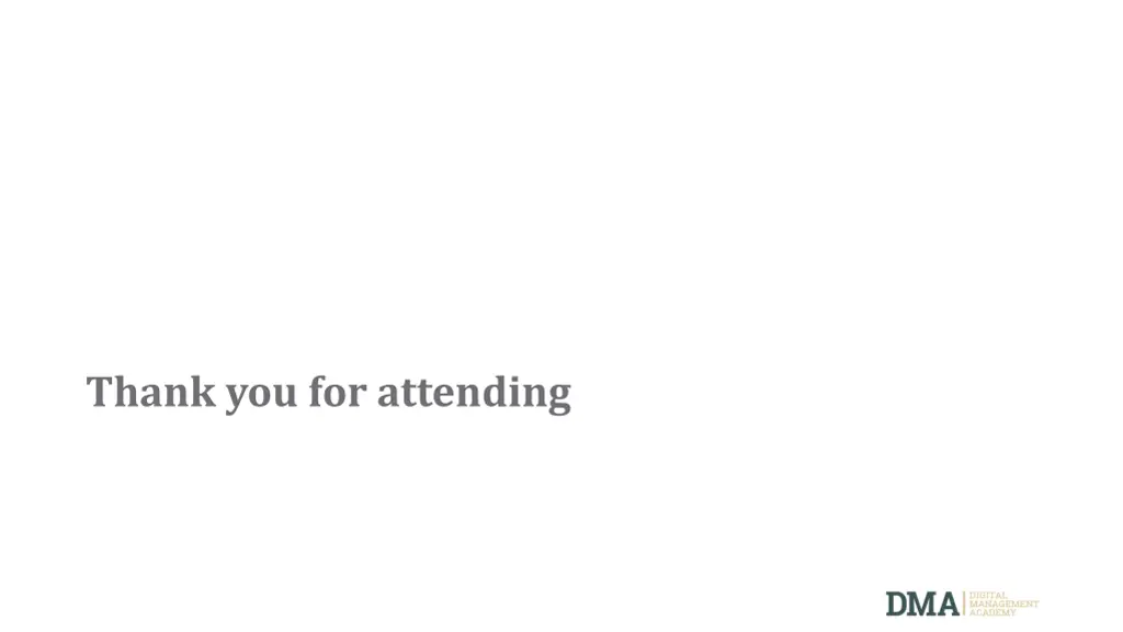 thank you for attending
