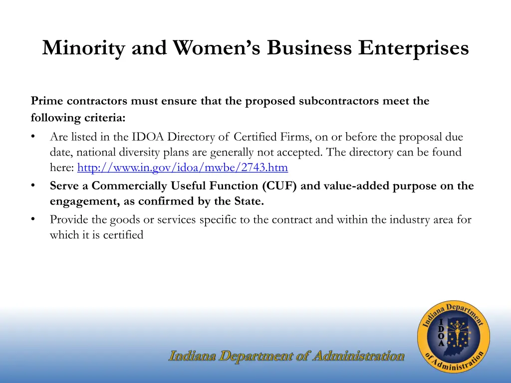 minority and women s business enterprises 1