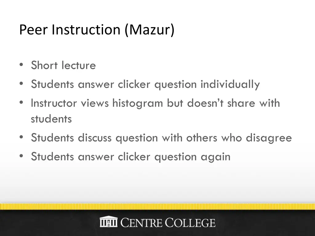 peer instruction mazur