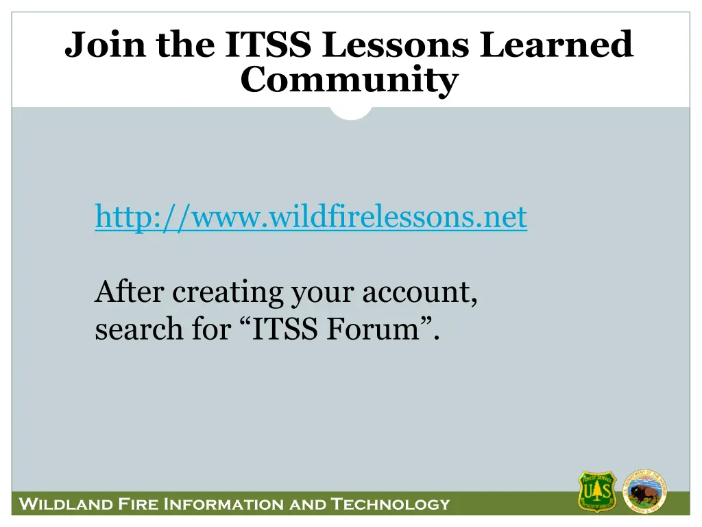 join the itss lessons learned community