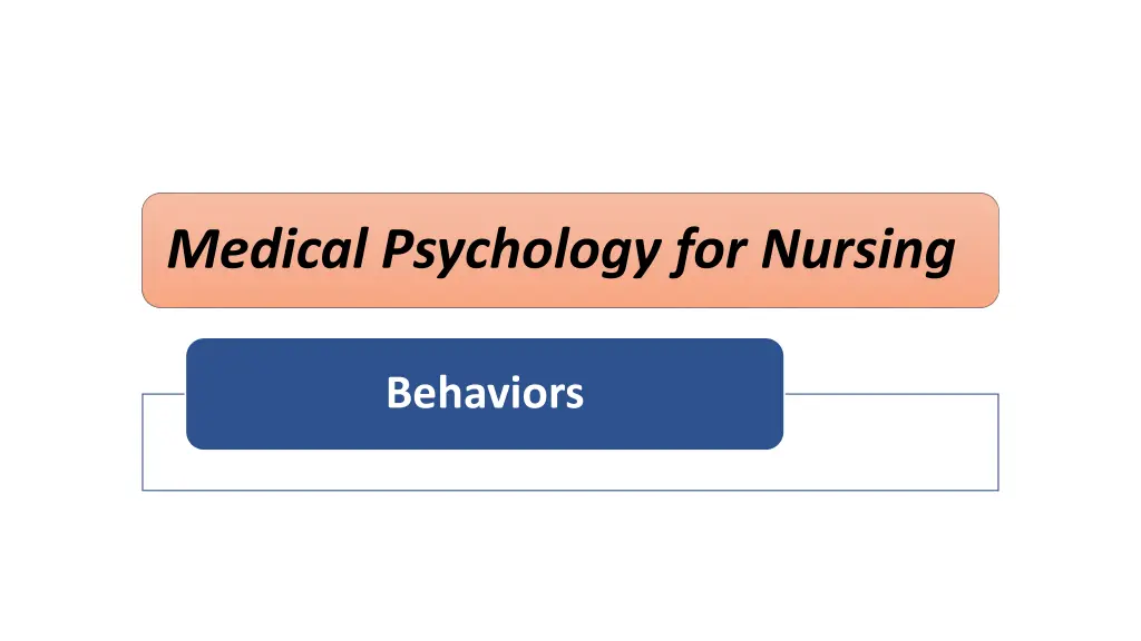medical psychology for nursing