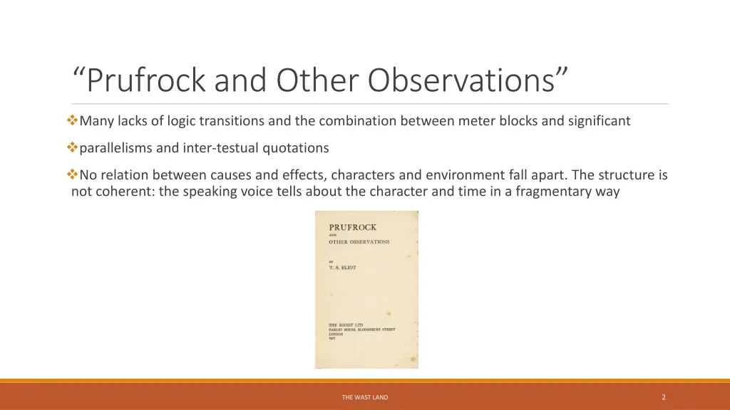 prufrockand other observations